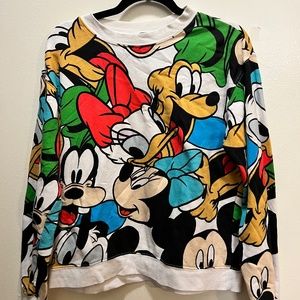 Disney Character Crew Neck Sweatshirt Size S